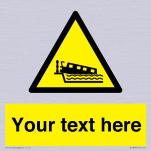 Custom warning grounding narrow boat on lock cill